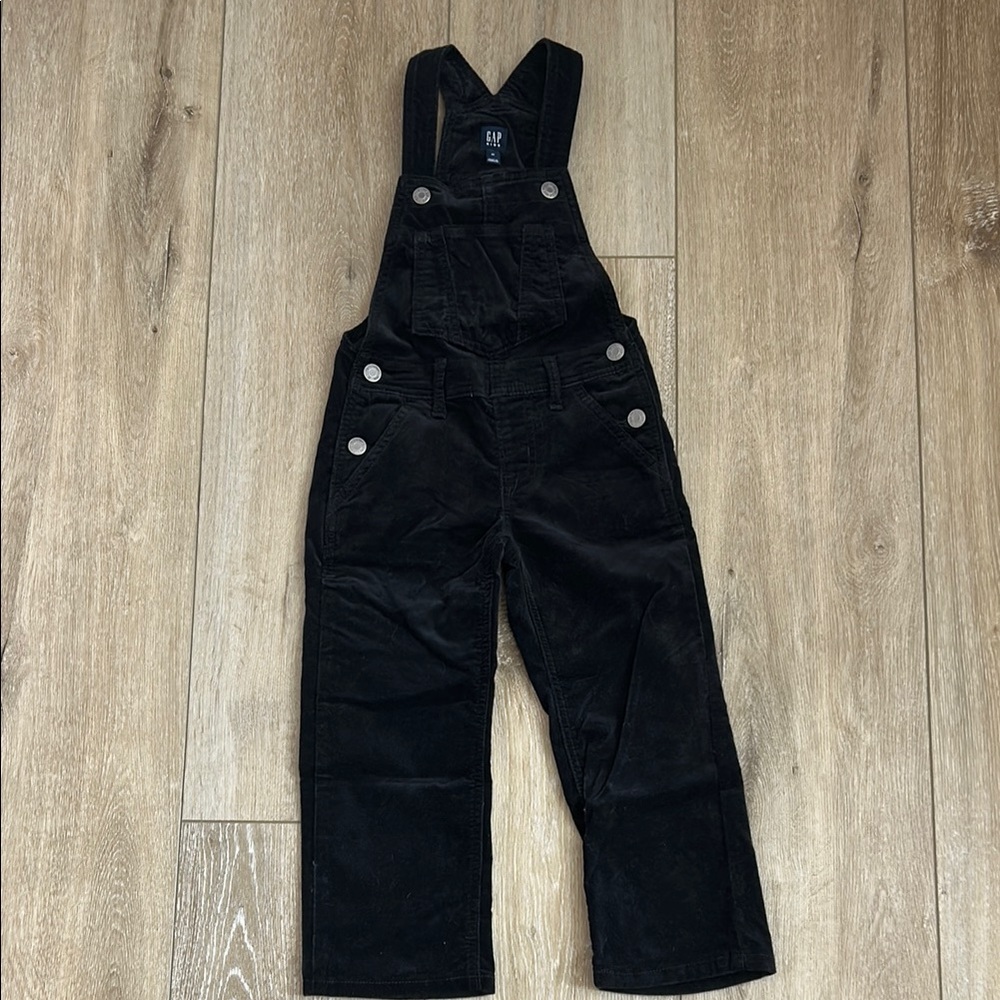 GAP Kids Black Velvet Overalls